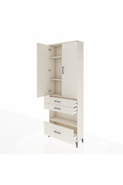 Arges Dolap 4 Raflı 3 Çekmeceli 2 Kapaklı 88x30x243 - S33M009V1A