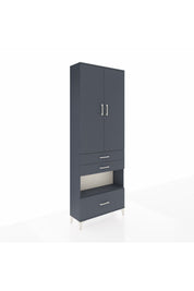 Arges Dolap 4 Raflı 3 Çekmeceli 2 Kapaklı 88x30x243 - S33M009V5A