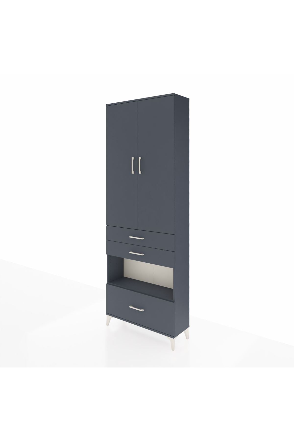 Arges Dolap 4 Raflı 3 Çekmeceli 2 Kapaklı 88x30x243 - S33M009V5A