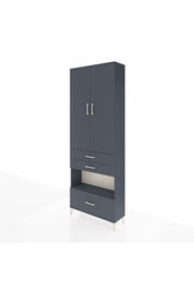 Arges Dolap 4 Raflı 3 Çekmeceli 2 Kapaklı 88x30x243 - S33M009V5A