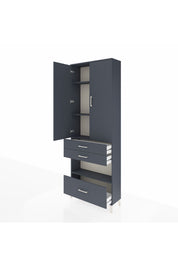 Arges Dolap 4 Raflı 3 Çekmeceli 2 Kapaklı 88x30x243 - S33M009V5A