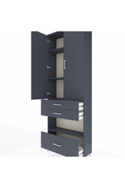 Arges Dolap 4 Raflı 3 Çekmeceli 2 Kapaklı 88x30x243 - S33M009V5A