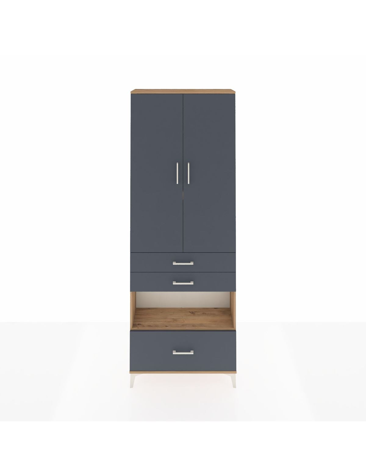 Arges Dolap 4 Raflı 3 Çekmeceli 2 Kapaklı 88x30x243 - S33M009V8A