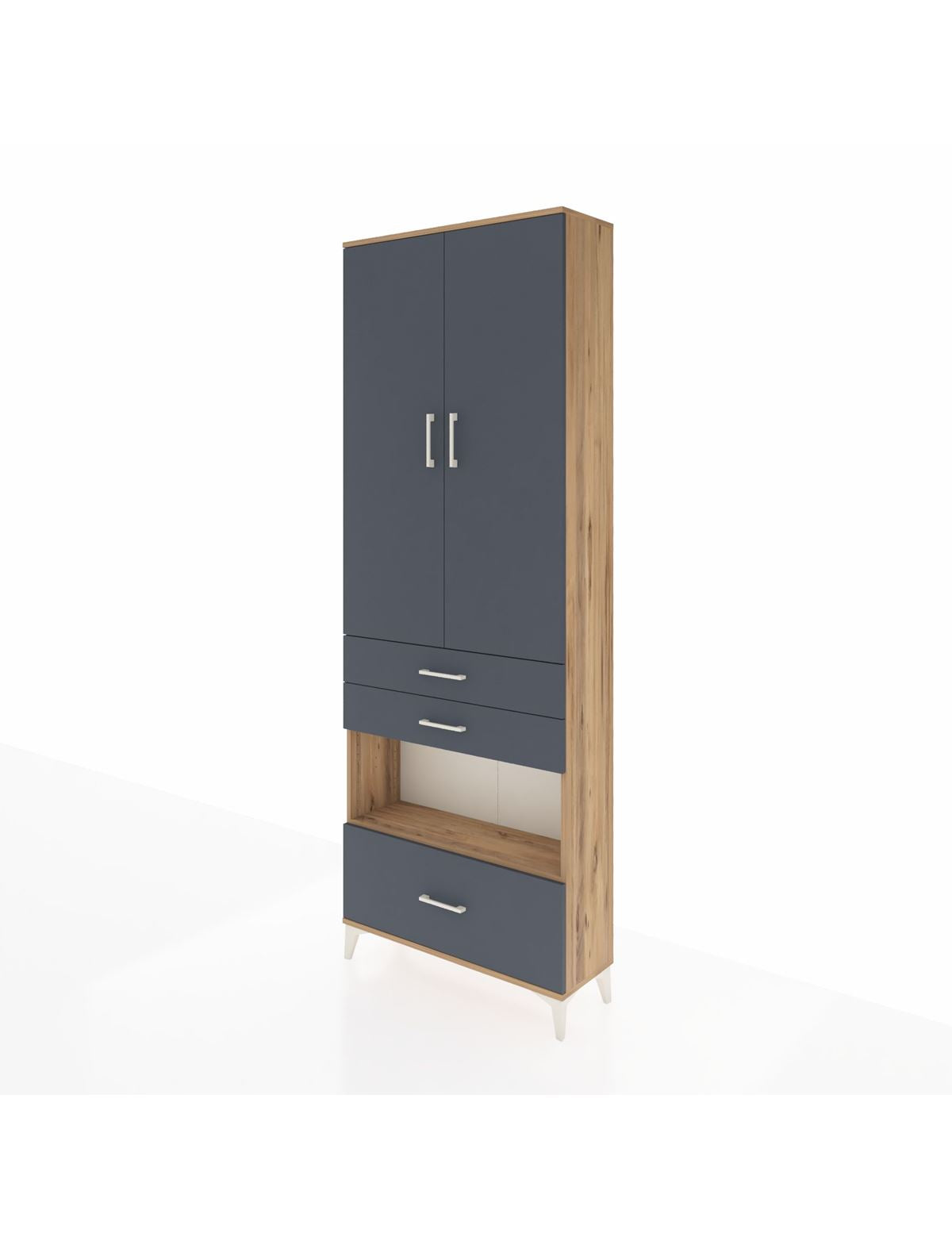 Arges Dolap 4 Raflı 3 Çekmeceli 2 Kapaklı 88x30x243 - S33M009V8A