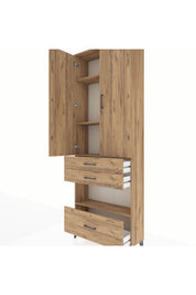 Arges Dolap 4 Raflı 3 Çekmeceli 2 Kapaklı 88x30x243 - S33M009V9A