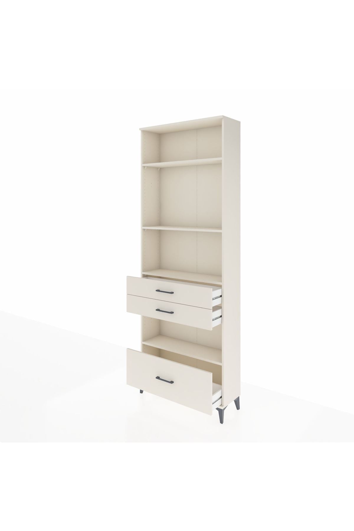Arges Dolap 4 Raflı 3 Çekmeceli 88x30x243 - S33M010V1A