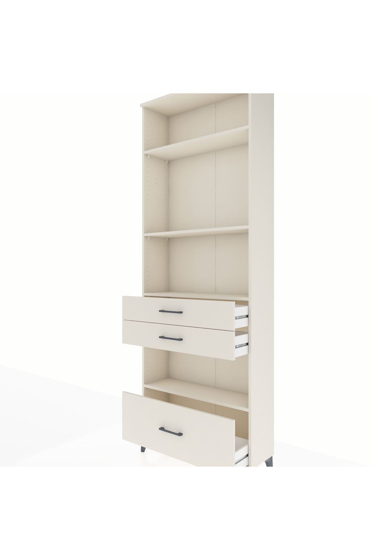 Arges Dolap 4 Raflı 3 Çekmeceli 88x30x243 - S33M010V1A
