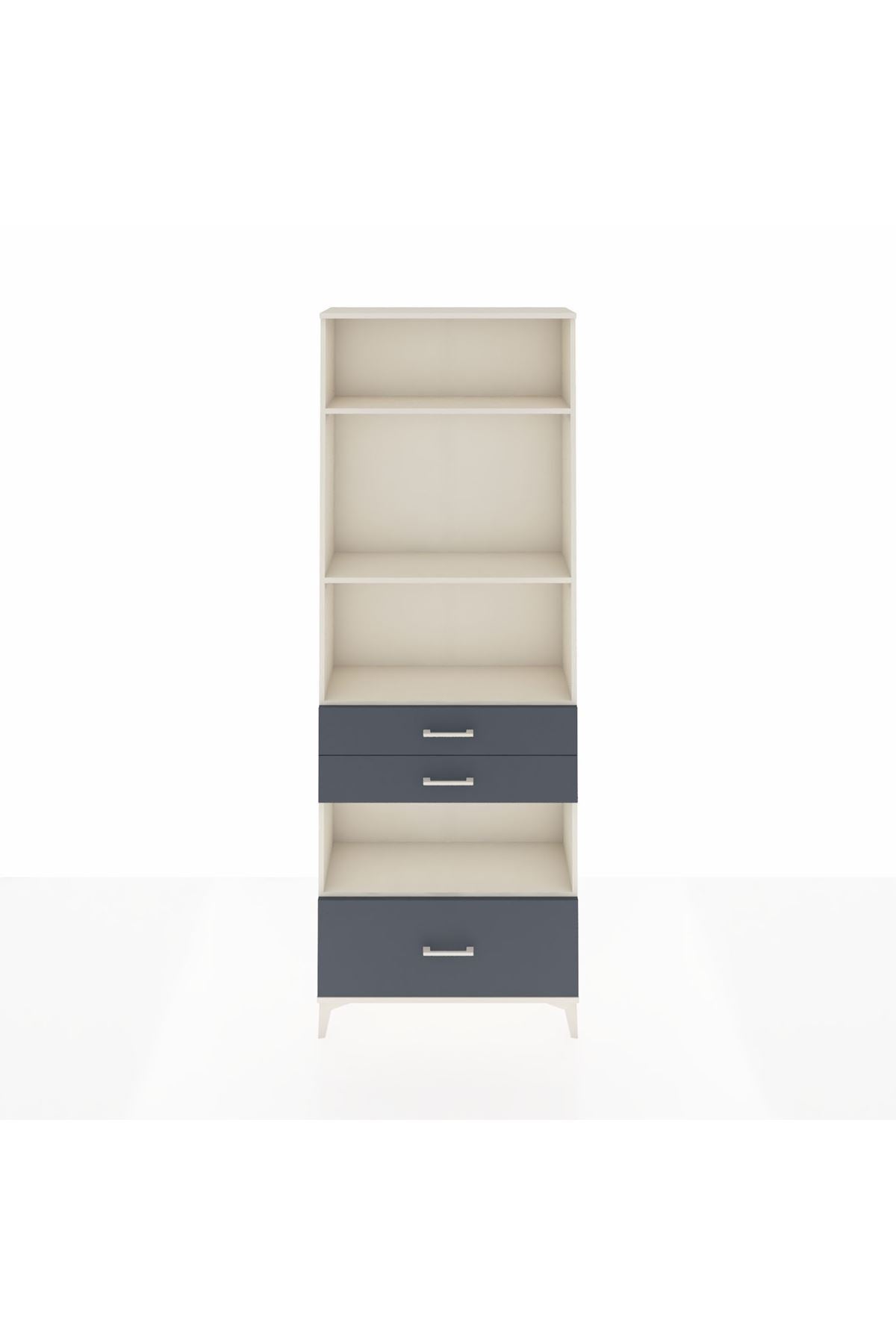 Arges Dolap 4 Raflı 3 Çekmeceli 88x30x243 - S33M010V2A