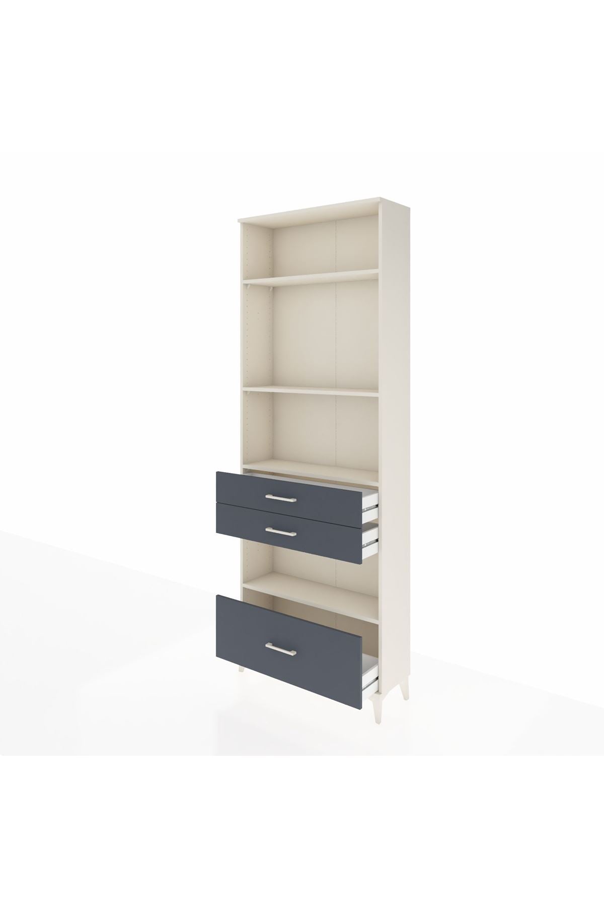 Arges Dolap 4 Raflı 3 Çekmeceli 88x30x243 - S33M010V2A