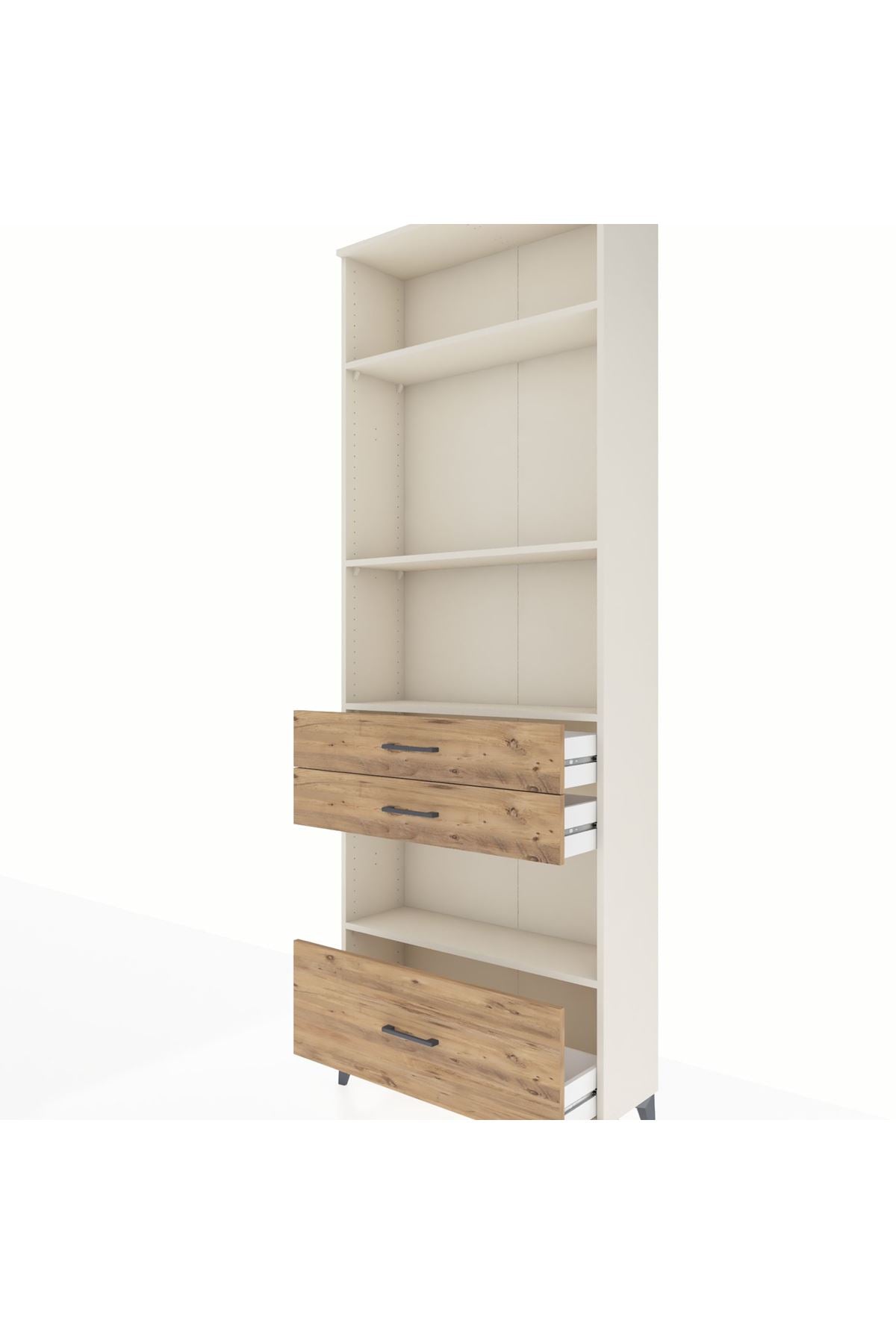 Arges Dolap 4 Raflı 3 Çekmeceli 88x30x243 - S33M010V3A