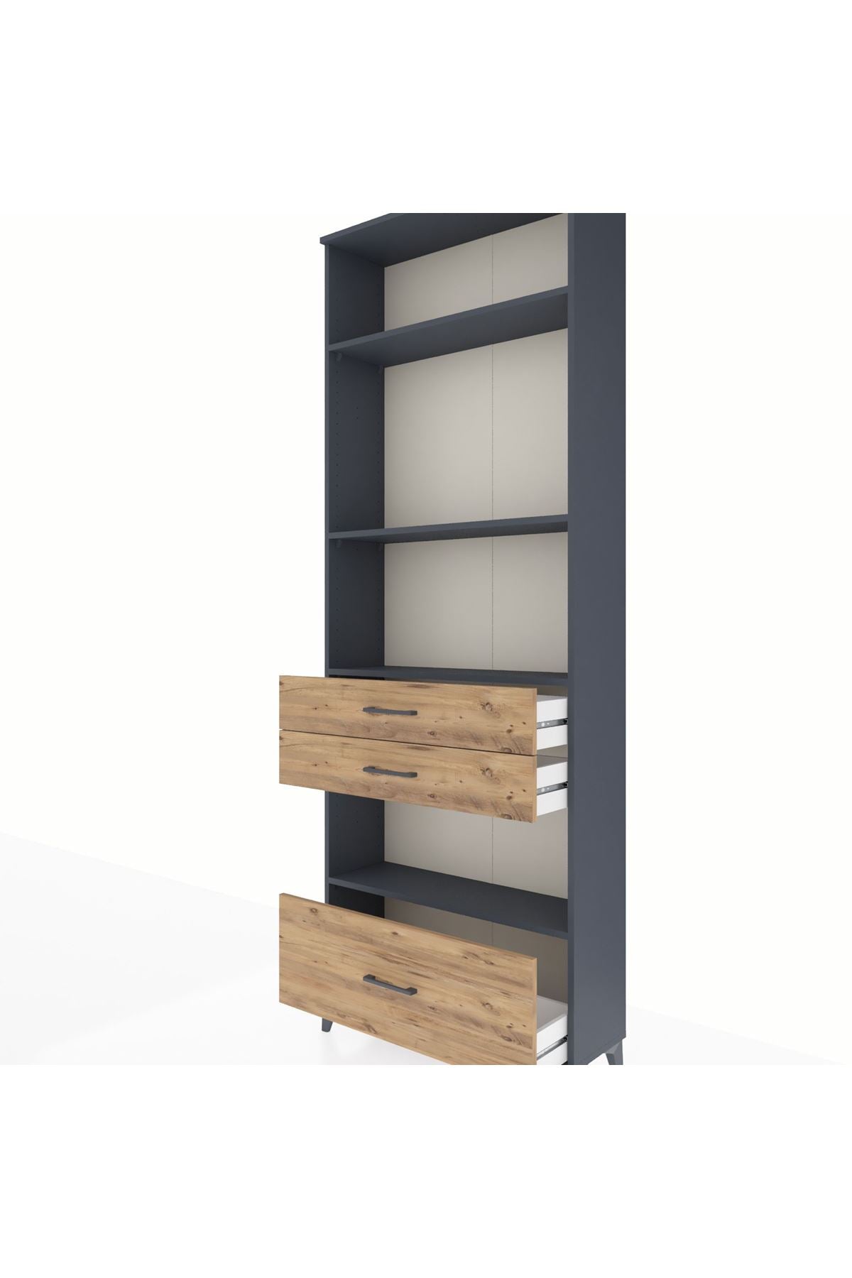 Arges Dolap 4 Raflı 3 Çekmeceli 88x30x243 - S33M010V6A