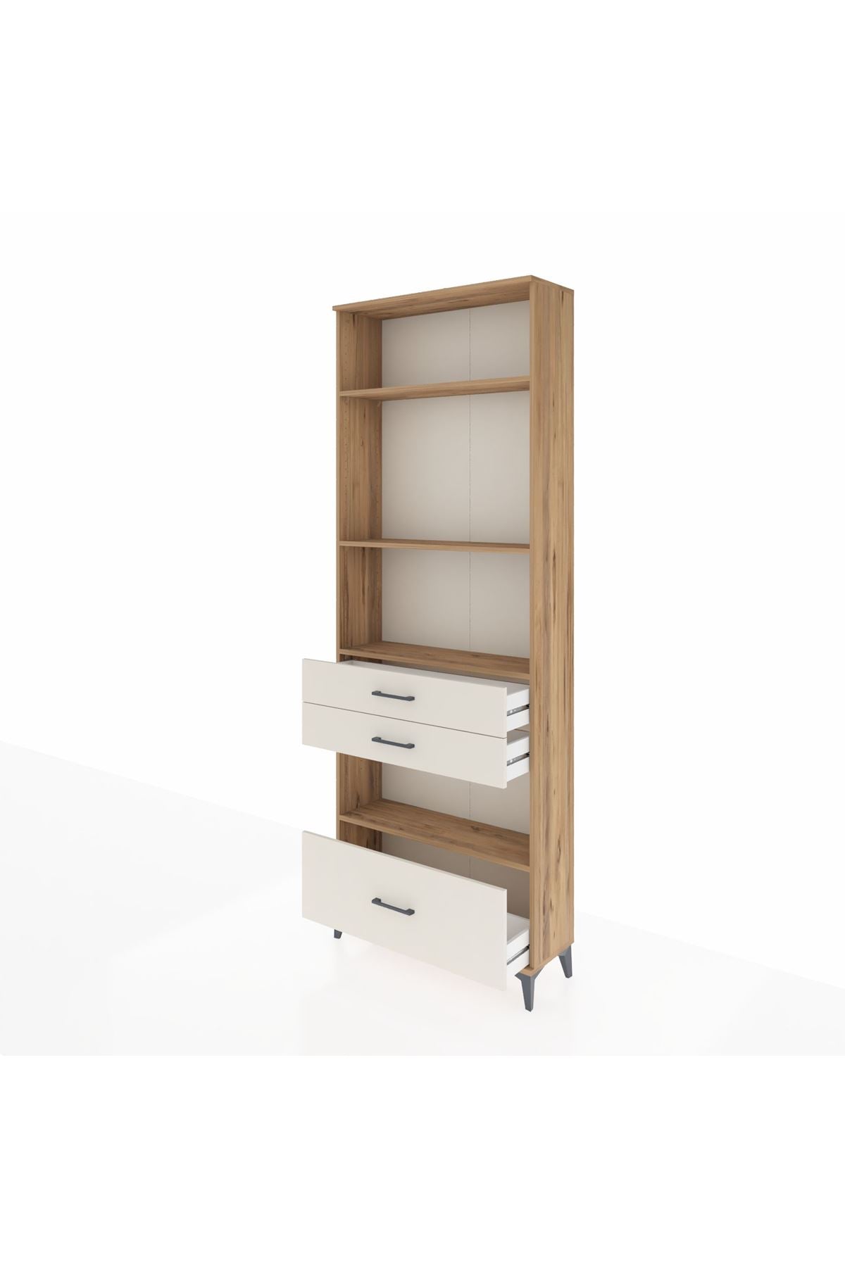 Arges Dolap 4 Raflı 3 Çekmeceli 88x30x243 - S33M010V7A
