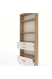 Arges Dolap 4 Raflı 3 Çekmeceli 88x30x243 - S33M010V7A