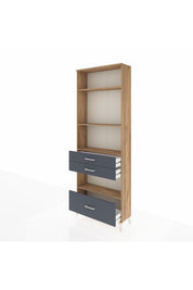 Arges Dolap 4 Raflı 3 Çekmeceli 88x30x243 - S33M010V8A
