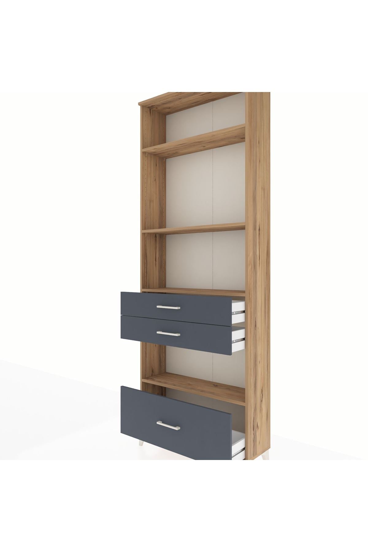 Arges Dolap 4 Raflı 3 Çekmeceli 88x30x243 - S33M010V8A