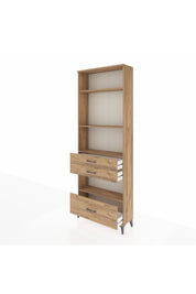Arges Dolap 4 Raflı 3 Çekmeceli 88x30x243 - S33M010V9A