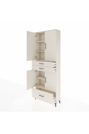 Arges Dolap 5 Raflı 3 Çekmeceli 4 Kapaklı 88x30x243 - S33M011V1A