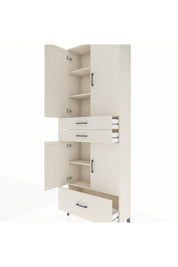 Arges Dolap 5 Raflı 3 Çekmeceli 4 Kapaklı 88x30x243 - S33M011V1A
