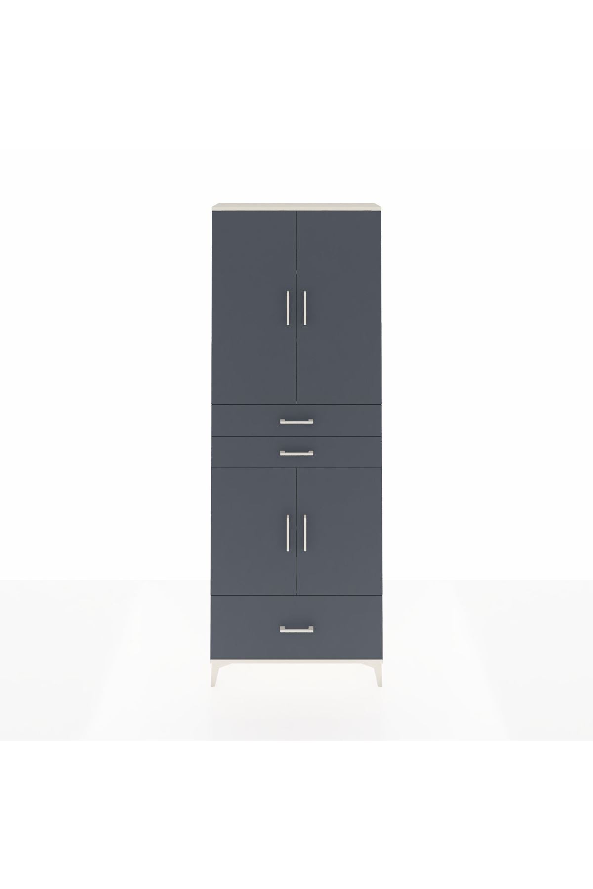 Arges Dolap 5 Raflı 3 Çekmeceli 4 Kapaklı 88x30x243 - S33M011V2A
