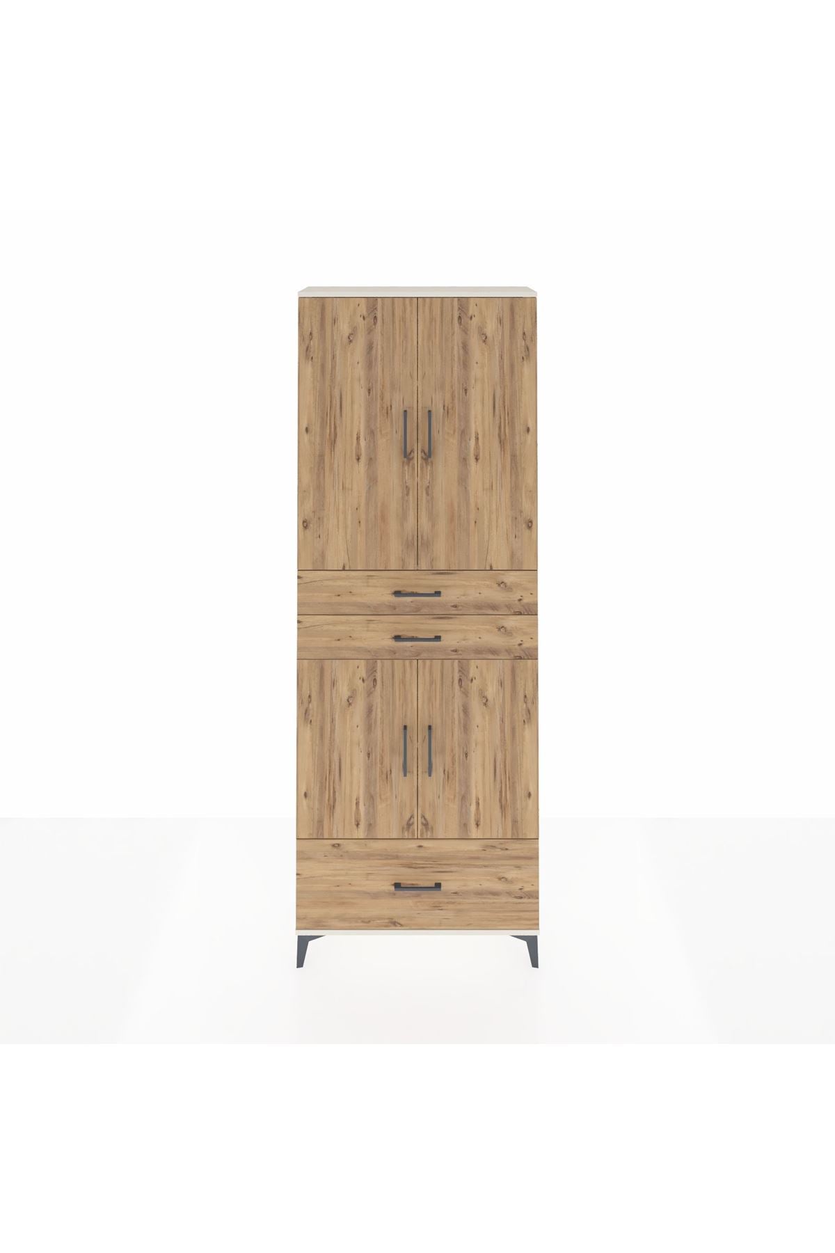 Arges Dolap 5 Raflı 3 Çekmeceli 4 Kapaklı 88x30x243 - S33M011V3A