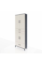 Arges Dolap 5 Raflı 3 Çekmeceli 4 Kapaklı 88x30x243 - S33M011V4A