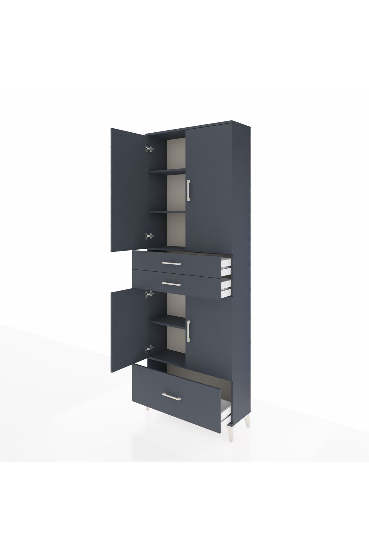 Arges Dolap 5 Raflı 3 Çekmeceli 4 Kapaklı 88x30x243 - S33M011V5A