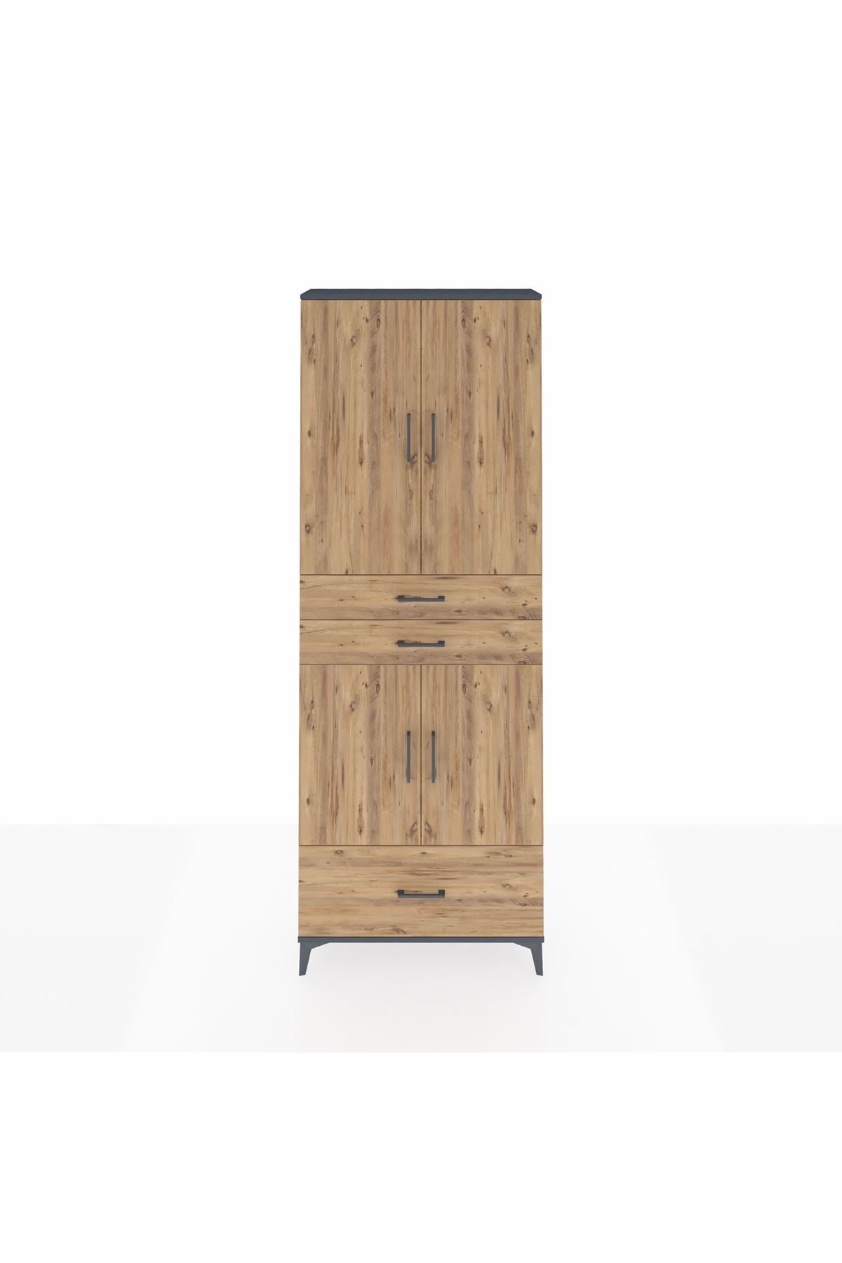 Arges Dolap 5 Raflı 3 Çekmeceli 4 Kapaklı 88x30x243 - S33M011V6A