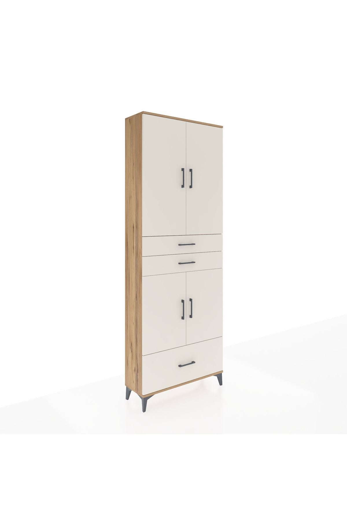 Arges Dolap 5 Raflı 3 Çekmeceli 4 Kapaklı 88x30x243 - S33M011V7A