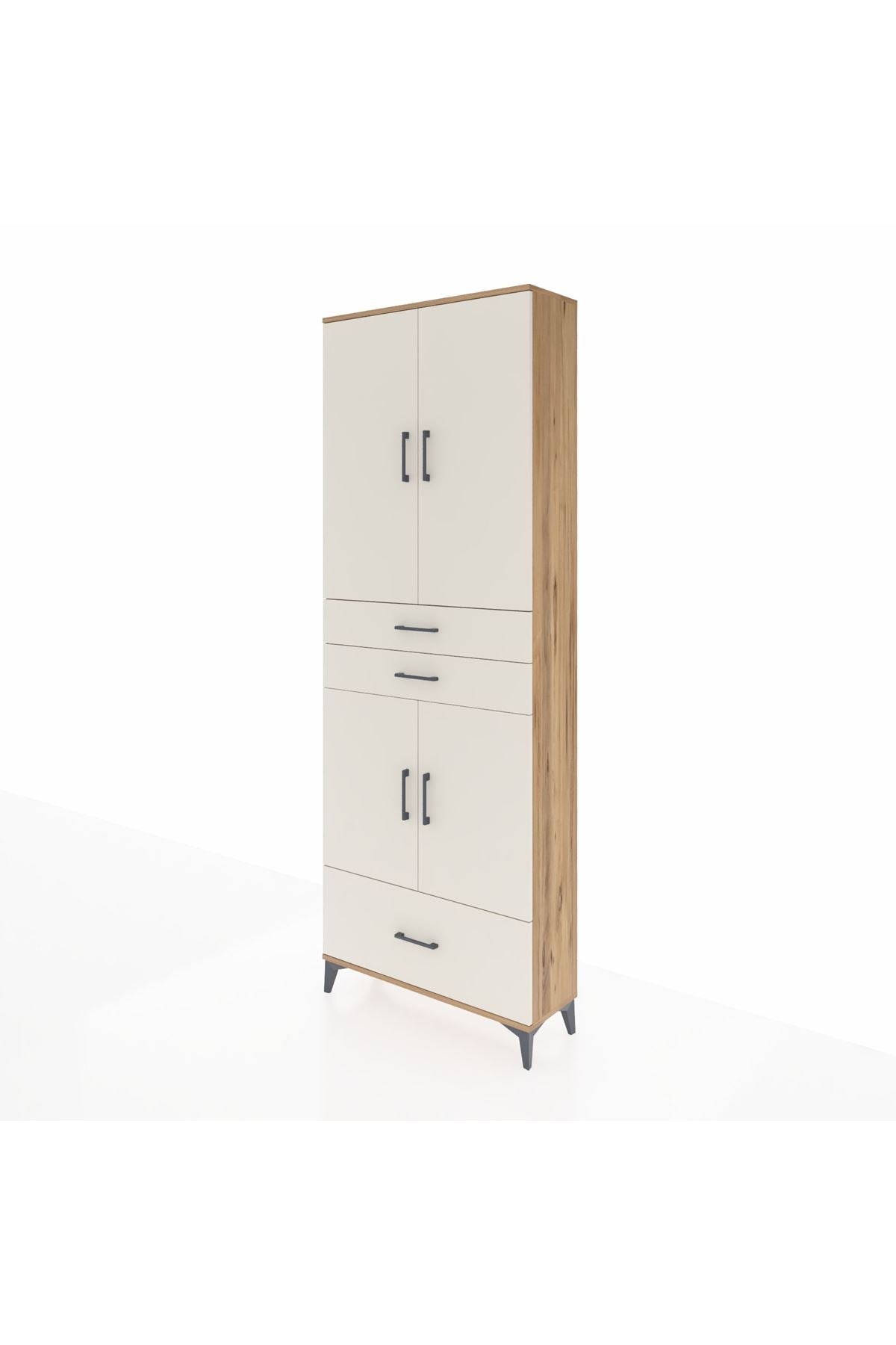 Arges Dolap 5 Raflı 3 Çekmeceli 4 Kapaklı 88x30x243 - S33M011V7A