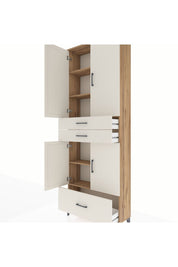 Arges Dolap 5 Raflı 3 Çekmeceli 4 Kapaklı 88x30x243 - S33M011V7A
