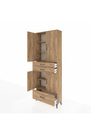 Arges Dolap 5 Raflı 3 Çekmeceli 4 Kapaklı 88x30x243 - S33M011V9A