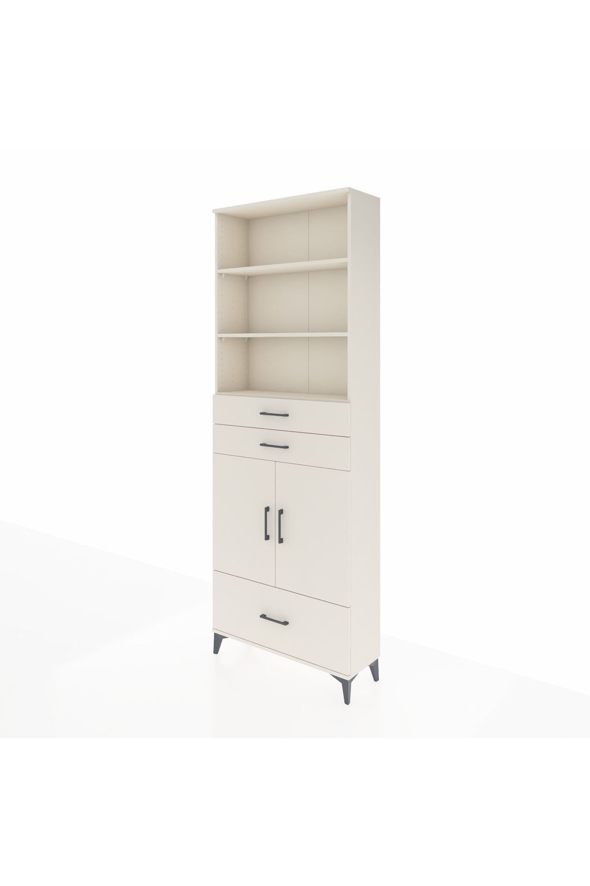 Arges Dolap 5 Raflı 3 Çekmeceli 2 Kapaklı 88x30x243 - S33M012V1A