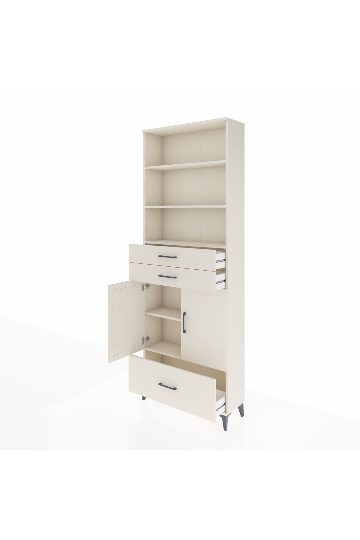 Arges Dolap 5 Raflı 3 Çekmeceli 2 Kapaklı 88x30x243 - S33M012V1A
