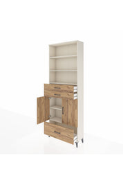 Arges Dolap 5 Raflı 3 Çekmeceli 2 Kapaklı 88x30x243 - S33M012V3A
