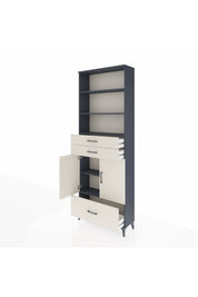 Arges Dolap 5 Raflı 3 Çekmeceli 2 Kapaklı 88x30x243 - S33M012V4A