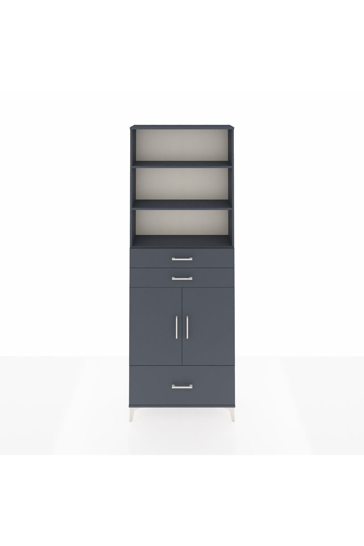 Arges Dolap 5 Raflı 3 Çekmeceli 2 Kapaklı 88x30x243 - S33M012V5A