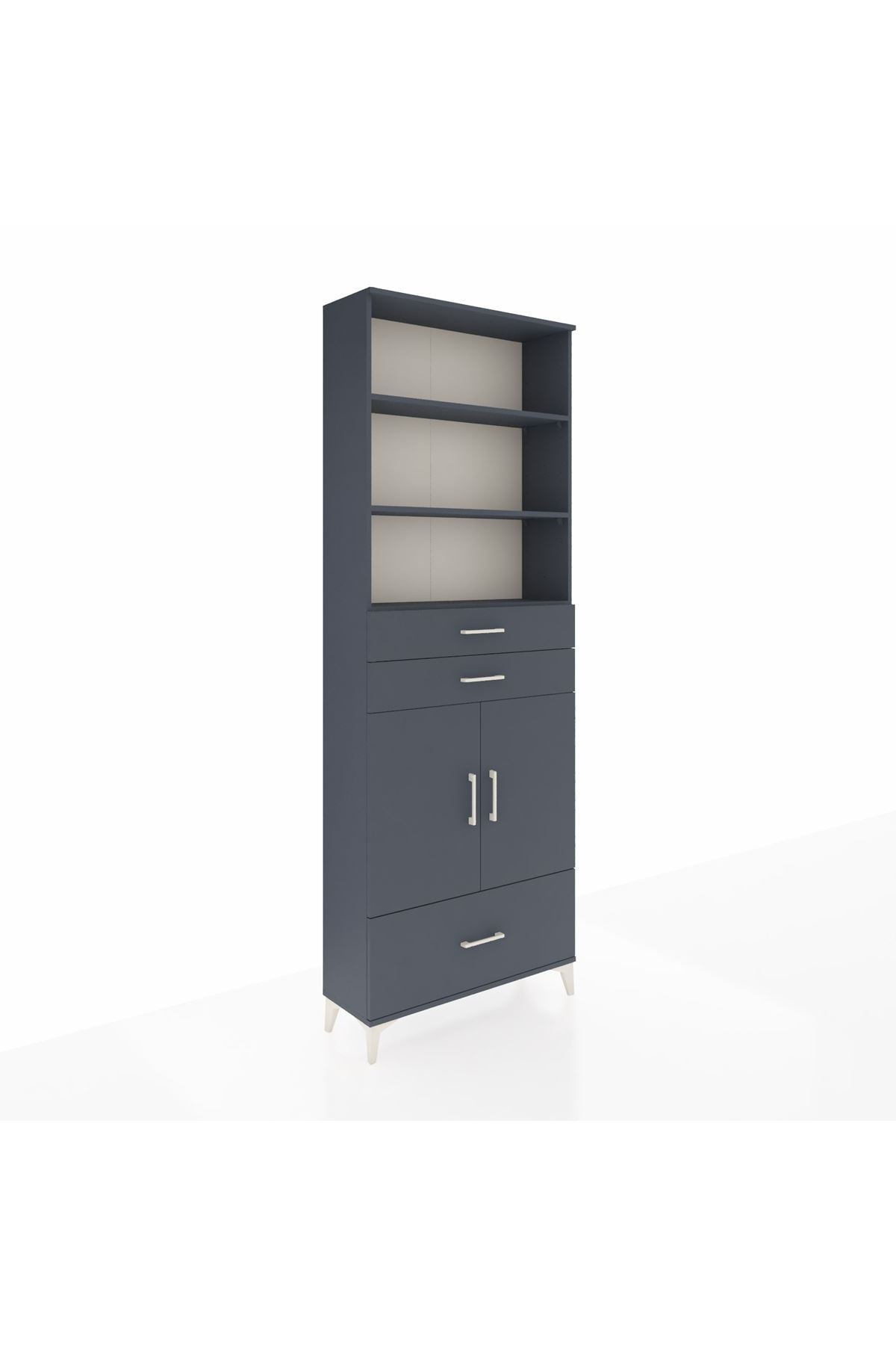 Arges Dolap 5 Raflı 3 Çekmeceli 2 Kapaklı 88x30x243 - S33M012V5A