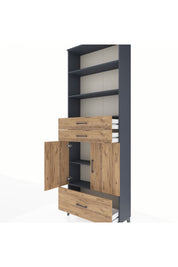 Arges Dolap 5 Raflı 3 Çekmeceli 2 Kapaklı 88x30x243 - S33M012V6A