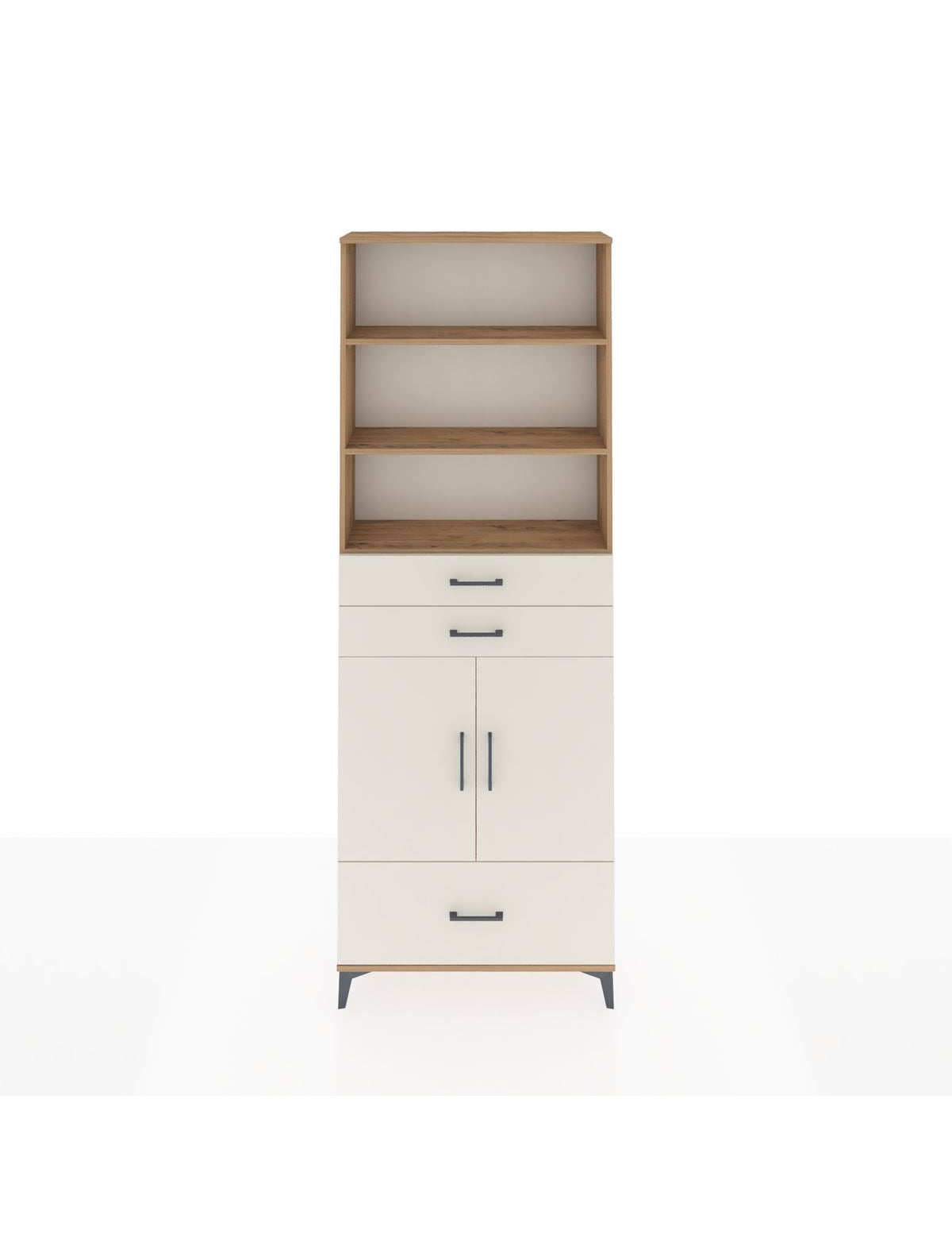 Arges Dolap 5 Raflı 3 Çekmeceli 2 Kapaklı 88x30x243 - S33M012V7A