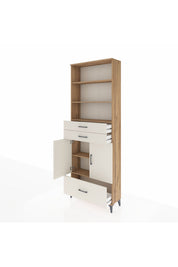 Arges Dolap 5 Raflı 3 Çekmeceli 2 Kapaklı 88x30x243 - S33M012V7A