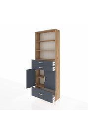 Arges Dolap 5 Raflı 3 Çekmeceli 2 Kapaklı 88x30x243 - S33M012V8A