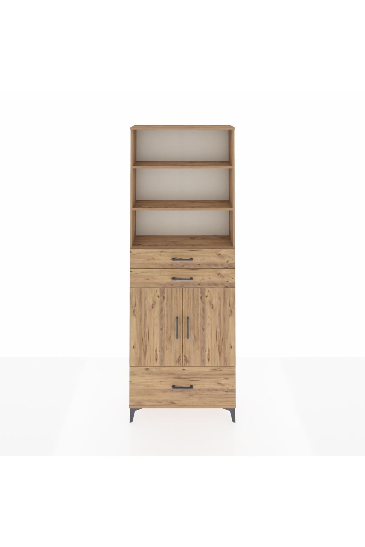 Arges Dolap 5 Raflı 3 Çekmeceli 2 Kapaklı 88x30x243 - S33M012V9A