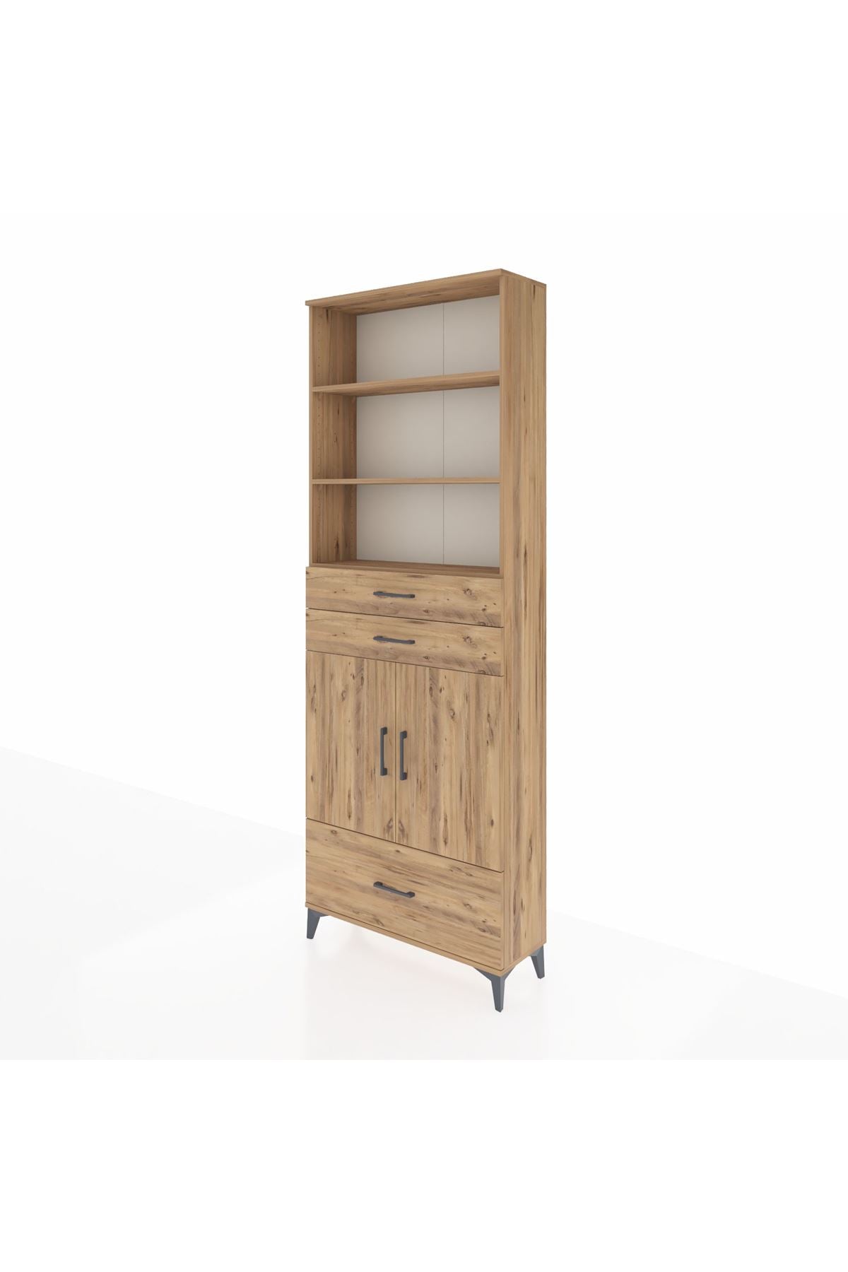 Arges Dolap 5 Raflı 3 Çekmeceli 2 Kapaklı 88x30x243 - S33M012V9A