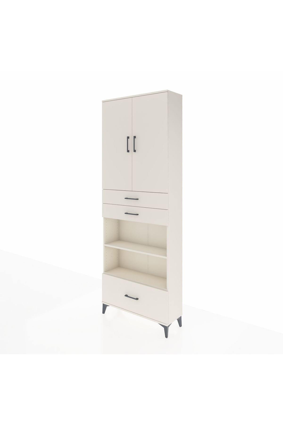 Arges Dolap 5 Raflı 3 Çekmeceli 2 Kapaklı 88x30x243 - S33M013V1A