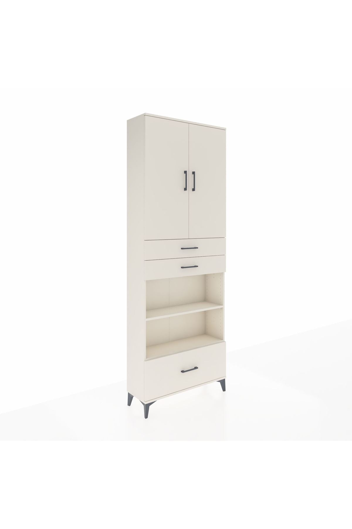 Arges Dolap 5 Raflı 3 Çekmeceli 2 Kapaklı 88x30x243 - S33M013V1A