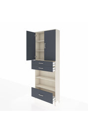 Arges Dolap 5 Raflı 3 Çekmeceli 2 Kapaklı 88x30x243 - S33M013V2A