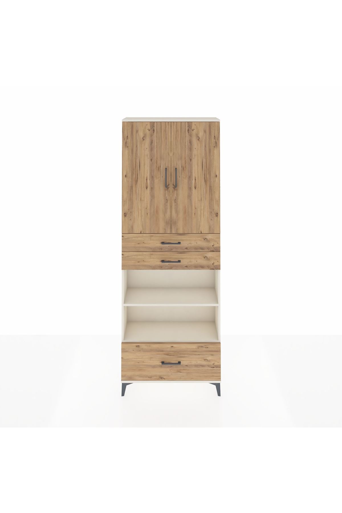 Arges Dolap 5 Raflı 3 Çekmeceli 2 Kapaklı 88x30x243 - S33M013V3A