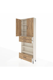 Arges Dolap 5 Raflı 3 Çekmeceli 2 Kapaklı 88x30x243 - S33M013V3A