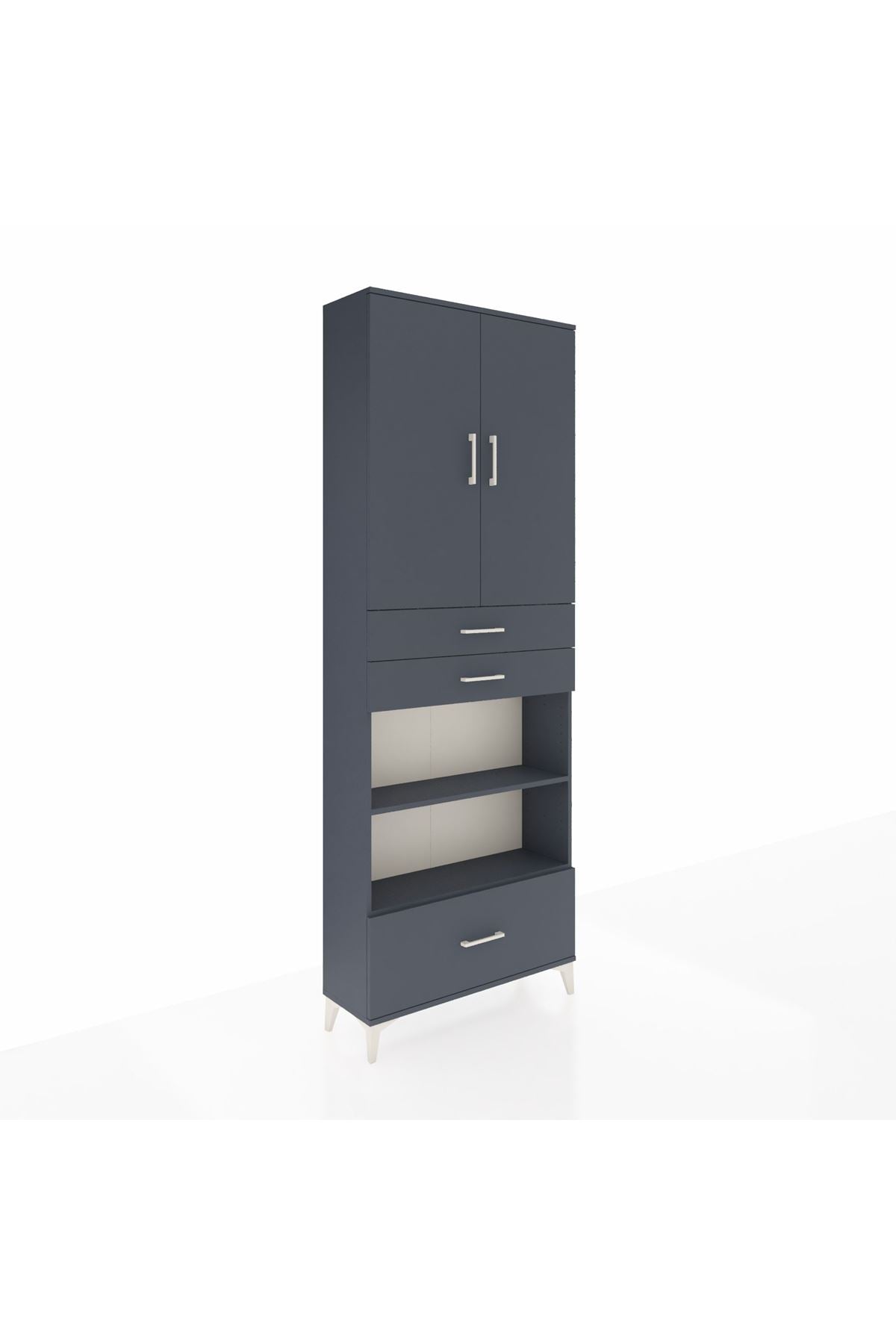 Arges Dolap 5 Raflı 3 Çekmeceli 2 Kapaklı 88x30x243 - S33M013V5A