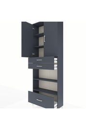 Arges Dolap 5 Raflı 3 Çekmeceli 2 Kapaklı 88x30x243 - S33M013V5A